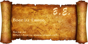 Boeriu Emese névjegykártya